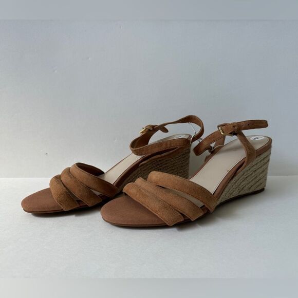 Cole Hans Suede Upper Brown Espadrille Sandals Size 9B NWOB - Picture 1 of 6
